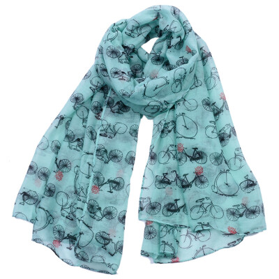 

JeouLy Vintage bike Print Women's Infinity Scarf Bicycle Loop Scarf Accessories, Бесплатная доставка