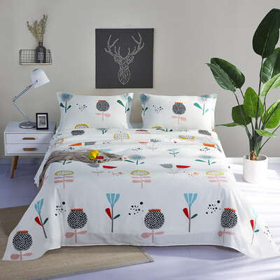 

Yingxin Suite Home Textile Cotton Twill Sheets Single Single Student Dormitory Sheets Suitable for 12 Meters Bed At that Time Flower Edition A 155230cm