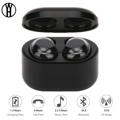 

WH TWS X6 Wireless Bluetooth earphone Twins Stereo Headset Mini Headphone with Mic BOX Charging Case for smart phone