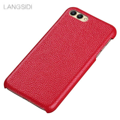 

Genuine Leather Phone Case For Huawei Honor V10 Case Litchi Texture Back Cover For Mate 9 10 P10 Plus Case