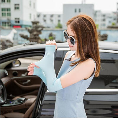 

Summer ice silk sleeves Running for men&women for protection arm cover Outdoor driving ride Thin ice sleeves