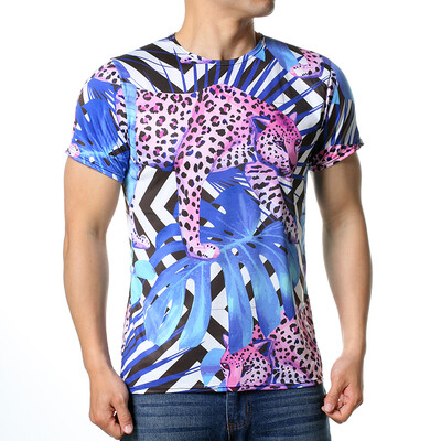 

Mens Animals Printing Short Sleeve O-Neck T-Shirts