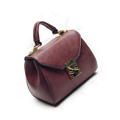 

High-end fashion women handbags buckle small PU leather tote bag personality shoulder messenger bag for ladies