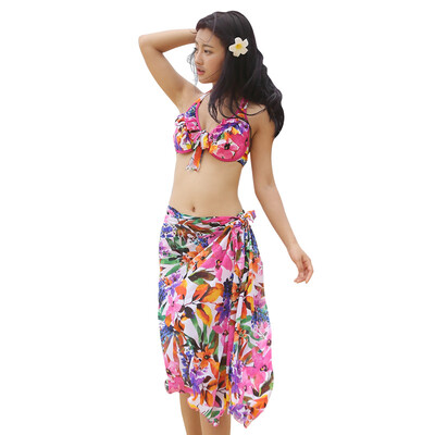 

Qiaohai QIHAI 6312-2 new bikini three-piece hot spring swimsuit small chest sexy swimwear swimsuit ladies fashion swimsuit L code