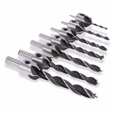 

7pcs 3 - 10mm 5 Flute Countersink Drill Bit HSS Reamer Woodworking Chamfer