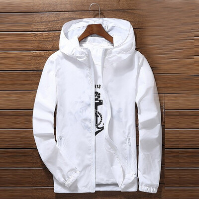 

Mens Ultra-Thin Breathable Solid Color Beach Sports Outdoor Quick-Drying Jacket