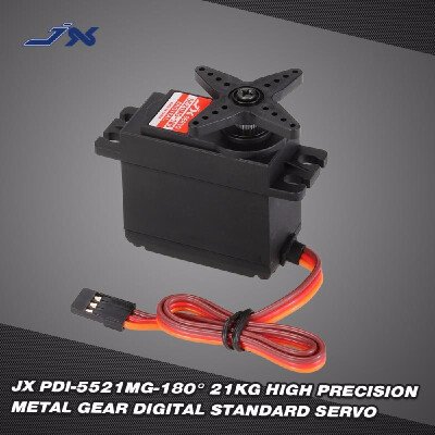 

JX PDI-5521MG-180° 21KG Metal Gear Digital Standard Servo for RC Robot Car Boat Drone Helicopter