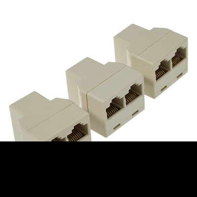 

3pcs Pack RJ45 CAT5 Ethernet Cable LAN Port 1 to 2 Socket Splitter Connector Adapter oth sides are the RJ45 interface