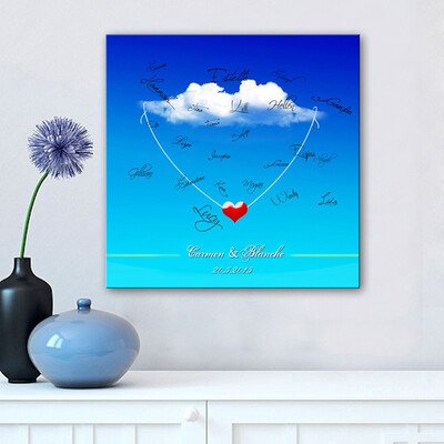 

Guest Signature Party DIY Gift Wedding Canvas Signing Board Canvas Painting - Clouds of Love Wedding Decoration Free Shipping