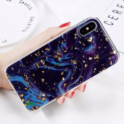 

Glitter Bling Gold Powder Phone Case Marble Silicon Soft TPU Cases For iPhone 6 6s 7 8 Plus