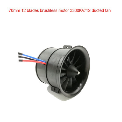

Ducted Fan 70mm 12 Blades with Brushless Motor 3300KV4S for RC Airplane Tested