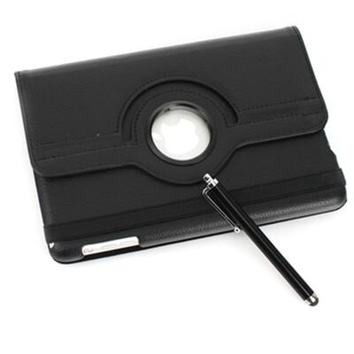 

Black 360° Rotating Magnetic Leather Stand Case Covers Bags For iPad Mini