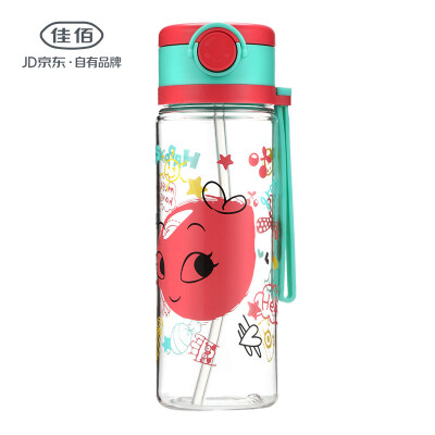 

Jiayi Childrens Water Cup United States Import Tritan Material Travel Straw Kettle Male&Female Students Straight Drink Cup Cup Leak-proof Drink Cup with Straw Red 360ML KP431A