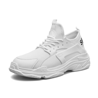 

Damaizhang Men High Top Lace Up Sneaker Solid Fashion Casual Shoes Breathable Jogger Sport Running Shoes