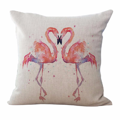 

18 18 inches 45 45cm Polyester Flamingo Cushion Cover Decorative Sofa Car Waist Square Pillow Case Pillowcase Home Bay Windo