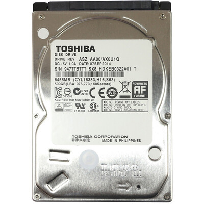 

Toshiba (TOSHIBA) 500GB 5400 to 8M SATA3 2,5-дюймовый жесткий диск уровня мониторинга (MQ01ABD050V)