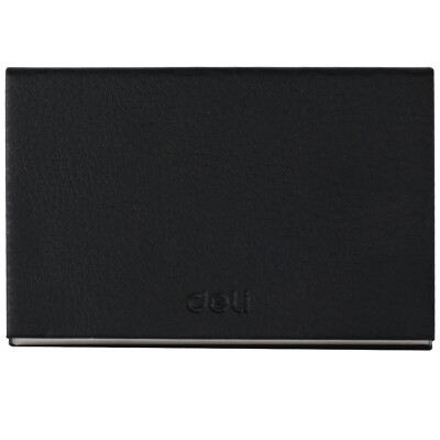 

Deli 7630 stainless steel imitation business portable business card case business card holder black