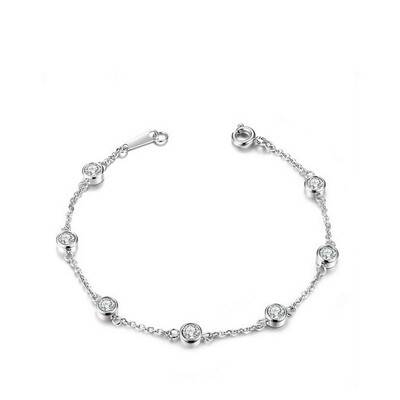 

Yoursfs® 18K White Gold Plated Crystals Bracelet Women Fashion Stainless Steel Jewelry