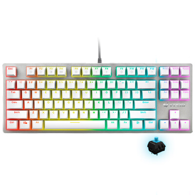 

Rapo V500RGB Backlight Game Механическая клавиатура с подсветкой Клавиатура Игровая клавиатура Компьютерная клавиатура Ноутбук Клавиатура Белая зеленая ось