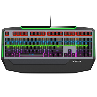 

Rapo V710 Colorful Backlight Game Механическая клавиатура Клавиатура Клавиатура подсветки Black Black