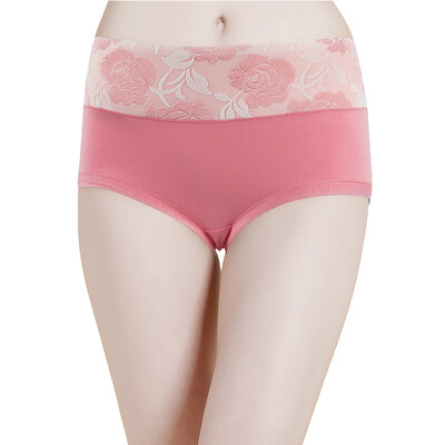 

Red beans ladies underwear 3 soft cotton printed wide-edge comfortable high waist abdomen hip hip pants color 16080