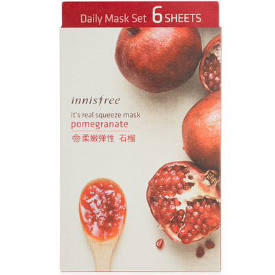 

Innisfree (Innisfree) действительно экстракционной Xianrun маска - Гранат 20мл * 6 (увлажняющий питательный сна Radiance ухода за кожей)