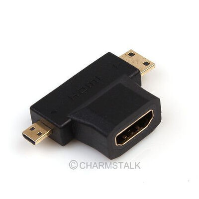 

1080p HDMI женщина микро / мини - HDMI мужского адаптер connecter типа D c 3 в 1