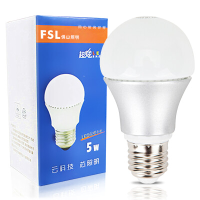 

Foshan lighting FSL LED bulb energy-saving bulb 5W screw mouth E27 Hyun-day light color 6500K