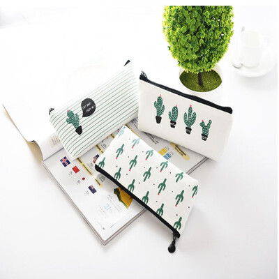 

Creative Cute Cactus Pencil Case Stationery Bag