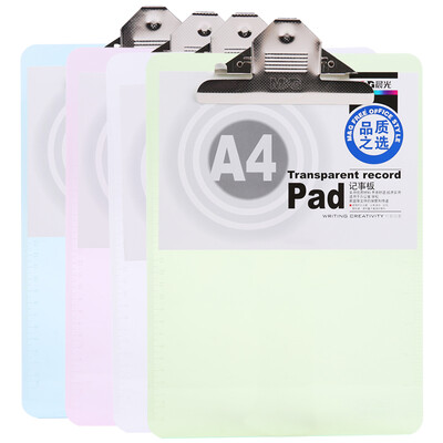 

Morninglight  & G ADM94563 A4 Transparent Scale Note Board Clip Folder Color Random