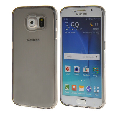 

MOONCASE Jelly color Soft Flexible Silicone Gel TPU Skin Shell Back Case Cover for Samsung Galaxy S6 Grey 3