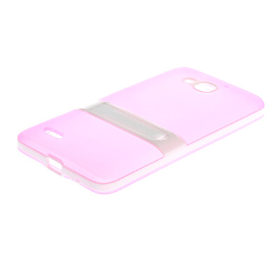 

MOONCASE Huawei 3X Case Jelly color Silicone Gel TPU Skin Slim With Stand Back Case Cover for Huawei Honor 3X G750 Pink