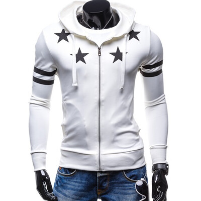 

Zogaa New Men's Hoodie Stars Printing Casual Slim
