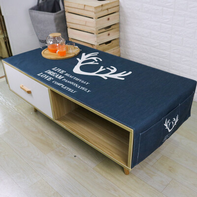 

Yuan Yuan ins Nordic coffee table tablecloth rectangular TV cabinet cover modern minimalist with storage bag antler 60170