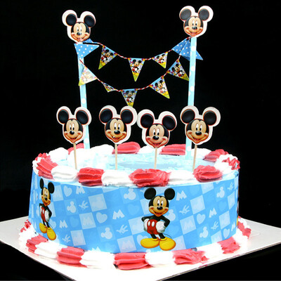 

FANLUS Cupcake Topper Bunting Flags Picks Kids Birthday Party Wedding Baby Shower Cake Baking Decorationcake bunting