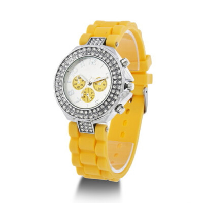 

New Silicone Ladies Women Jelly Wrist Watch Versicolor