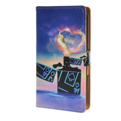 

MOONCASE Case for Sony Xperia E4 Pattern series Leather Flip Wallet Card Slot Stand Back Cover