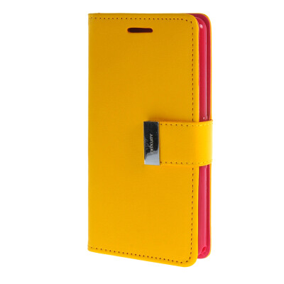 

MOONCASE Case for Sony Xperia E3 Flip Leather Wallet Card Slot Bracket Back Cover Yellow