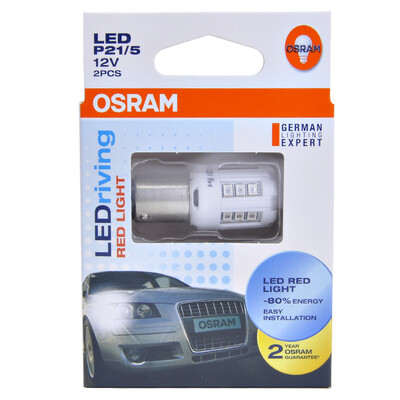 

OSRAM P21W P21 / 5W 57456 7457 1457 12V 3W Светодиодные автомобильные боковые маркеры Лампы для поворота сигнала Длительная долговечная пара Cool White / Red / Yello