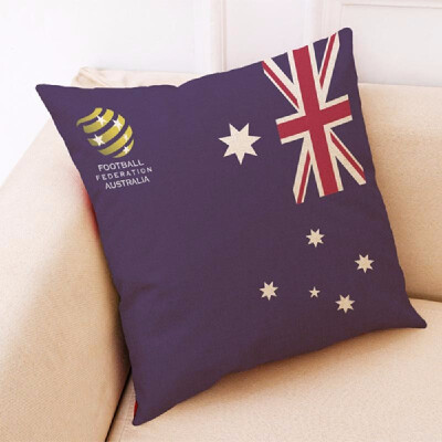 

The 2018 World Soccer Cup Home Decor National Flag Cushion Cover Linen Sofa Design Throw Pillow Case