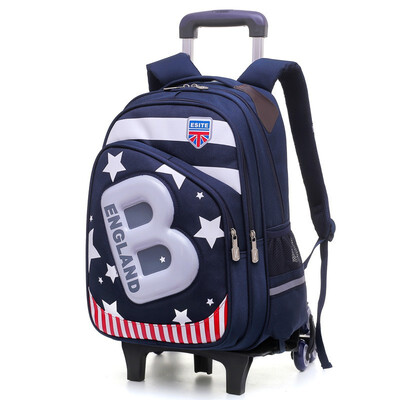 

Removable School Backpack Trolley 26 Wheel Girl travel Bags Waterproof Wheeled Children Schoolbag Fashion Boys Kids Luggage Bag