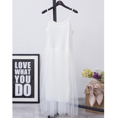

Sexy Off Shoulder Summer Women Dress Female Loose Spaghetti Strap Mesh Ladies Party Dresses New Clothing