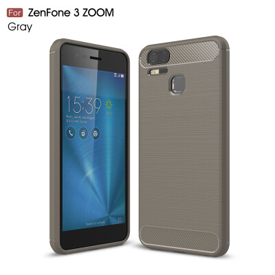 

Goowiiz Phone Case For ASUS ZenFone 3 Zoom ZE553KL Fashion Slim Carbon Fiber TPU Soft Silicone Prevent falling