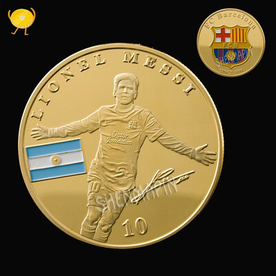 

Messis football coin Barcelona football World Cup super star messi coins football star collection