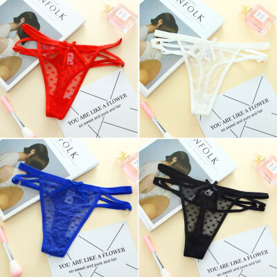 

Sexy Women Hollow G String Thongs Female Transparent Bikini Panties Breathable Lingerie Underwear