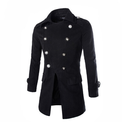 

Zogaa Men's Woolen Overcoat Classic Double-breasted Double-Wool