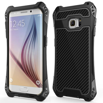 

r-just алюминиевый металл углеродного волокна бампер покрытия для Samsung Galaxy S6 края плюс