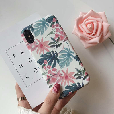 

Fashion small floral series mobile phone shell iPhone78 plus simple Apple X all-inclusive mobile phone hard shell protective cove
