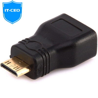 

IT-CEO Mini HDMI Adaptor Mini HDMI Turn HDMI Male to Female HD Interface Tablet Conversion Header Black J01651