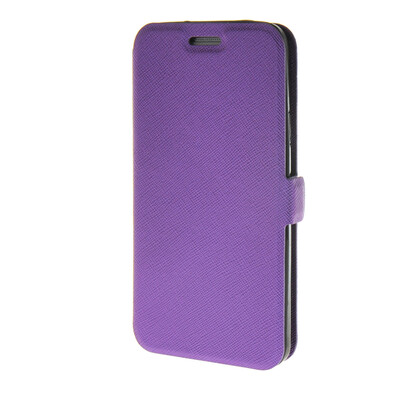 

MOONCASE Cross pattern Flip Pouch Leather Wallet Slim Stand Case Cover for Samsung Galaxy A3 Purple